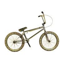 High-profile BMX vehicle, extreme street car 120 sounding hub, sound screaming, assembly of electroplated silver vehicle