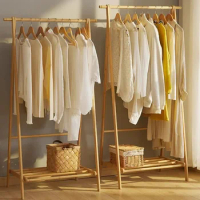 Wooden Storage Coat Stand Standing Shoe Open Wardrobe Minimalist Clothes Hanger Bedroom Floor Wieszak Stojący Home Furniture