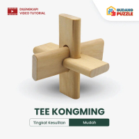 Puzzle Kayu Kongming Lock Tee Puzzle -  3D Puzzle Mainan Edukasi Anak