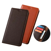 Genuine Leather Magnetic Wallet Phone Case Card Pocket Holsters For OnePlus Nord N200 5G Cases For OnePlus Nord 2 5G Phone Case