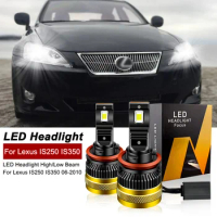 2PCS 30000lm For Lexus IS250 IS350 2006-2010 LED Headlight Bulbs High Beams 9005 HB3 Low Beams H11 H8 H9 CANbus 6000k