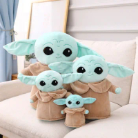 Star Wars Kawaii Yoda Plush Toy Grogu Mandalorian Figure Stuffed Animals Yoda Baby Doll Cartoon Soft Room Decor Peluche Gift