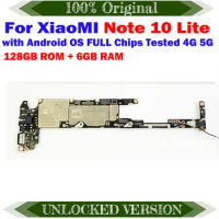NEW Original Working Mainboard Fully Tested Motherboard For Xiaomi Mi Note10Lite Note 10 Lite with ROM Circuits Card Fee Plate