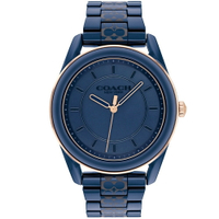 送禮首選★COACH 優雅質感陶瓷腕錶-38mm/藍(14503773)  附提袋【全館滿額折價】