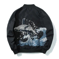 Spring Sukajan Embroidered Bomber Jacket Men Japan Hip Hop Baseball Jackets Pilot Coat Brand Clothin