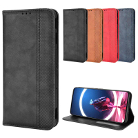 Berkenaan dengan ZTE Cloud Red Magic 7 Pro / Red Magic 7S Pro, dengan penutup magnet, kulit, untuk t