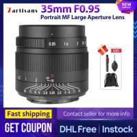 7artisans 35mm F0.95 Portrait MF Large Aperture Lens for Sony E A6600 Fuji FX Canon EF-M M6 Nikon Z Z9 M4/3 Mount DC-S1