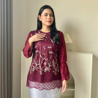 New Hoolaqueen - Luna Blouse - Tile Blouse Kebaya - Atasan Kondangan - Blouse Premium Tile - Outfit