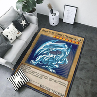 Anime Cartoon Area Rugs 3D Print Large Carpet Anime Card Rugs for Boys Girls Kids Bedroom Non-Slip F