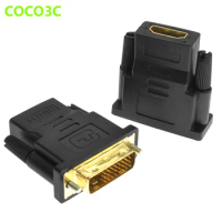 DVI 24+1 Pin Male to HDMI Gold Plated Female Port Cable adapter AV Monitor 10.2Gbps DVI-D Dual Link to HDMI 1.4 A HDTV Converter