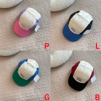 Children Duck Tongue Hat Letter Embroidery Four Season Superior Cotton Korean Version Patchwork UV Protection Hat