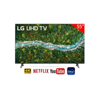 Black - UHD 4K Smart TV 55 นิ้ว รุ่น 55UP7700 | Real 4K | HDR10 Pro | LG ThinQ AI Ready - ประกันศูน