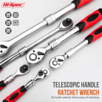 Hi-Spec Torque Ratchet Wrench 1/4 3/8 1/2 Inch Telescopic Socket Wrench Flexible Adjustable Wrench Spanner Hand Tools Wrenches