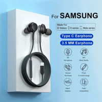 Type C Jack Wired Earbuds Headphones With DAC Microphone DAC HiFi Stereo for Samsung Galaxy S23 S21 S22 A54 A34 A53 A53 Ultra