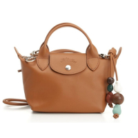 LONGCHAMP Le Pliage Xtra XS 串珠 牛皮 手提包 肩背包 斜背包 水餃包 棕色 腰果色 L1500HGVM19