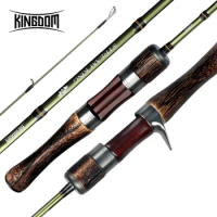 Kingdom 3 Sections Ultralight Carbon Fishing Rods MF Action Spinning Casting Fishing Rod UL L Power 