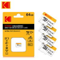 10pcs KODAK Micro SD Card Red Memory Card 32GB MicroSDHC 64GB U3 128GB 256GB MicroSDXC MicroSD C10 A1 TF Flash Cards for Phone