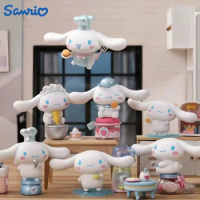 Genuine Miniso Sanrio Blind Box Cinnamoroll Cooking Hut Series Tideplay Ornaments Model Doll Kawaii Anime Decoration Toy Gift