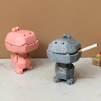 Ashtray with Lid Creative Ceramic Ashtray Cute Animal Desktop Cigarette Ashtrays Smoking Accessories Home Decoration