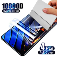 4Pcs Screen Protector Hydrogel Film For Xiaomi Poco M3 M4 F5 Pro Full Cover For Poco M5 M5s Protective Film Not Glass
