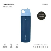 [Domma] Custom Engrave-16 Oz/500 ml Classic Insulated Reusable Tumbler Hadiah Water Bottle - Thermos