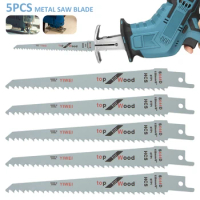 5pcs Universal Jig Saw Blade Set HCS High Carbon Steel Assorted Blades Fast Cut Down Jig Saw Knife Jig Saw Cutter Accessories