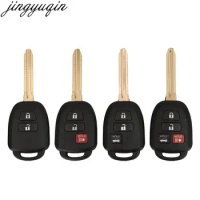 jingyuqin 2/3/4 Buttons Remote Car Key Shell Case Fob For Toyota CAMRY Corolla Highlander RAV4 Prius 2012-2017 TOY43 Blade