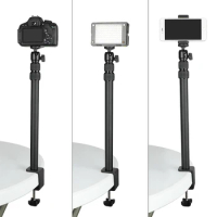 HDRIG Camera Double-extend Desk Mount Stand With Fully Adjustable 1/4" Ball Head Mount For Camera / Monitor / Flashlight