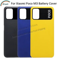 For Xiaomi Poco M3 Battery Cover M2010J19CG Back Glass Panel Rear Housing case For Xiaomi Poco M3 Back Cover