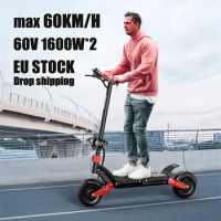 Warehouse 3200W Fast Electric Scooter 60V 20.8AH Battery Dual Motor Hydraulic Disc Brake E scooter Wholesale Dropshipping custom