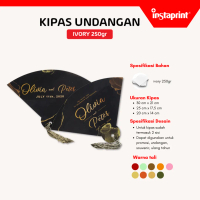 KIPAS TANGAN BAHAN KERTAS IVORY / UNDANGAN UNIK KIPAS SOUVENIR, HANDFAN KPOP KERTAS, KIPAS PROMOSI, 