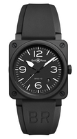 Bell &amp; Ross 柏萊士 Instruments系列 機械男腕錶 (BR0392-BL-CE)-42mm-黑面膠帶【刷卡回饋 分期0利率】【跨店APP下單最高20%點數回饋】