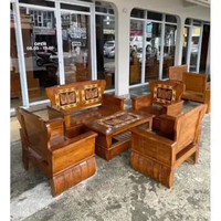 Kursi Tamu Patrick Jati/Kursi Tamu Jati Minimalist Mentah