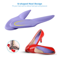 3/4 Length Orthopedic Arch Supports Shoe Insoles Heels Pads for Women High Heel Shoe Liners Shoes Sole Inserts Insole Pad