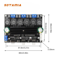 Bảng Mạch Khuếch Đại Công Suất Âm Thanh Kỹ Thuật Số HIFI, SOTAMIA, 1 Chiếc, TPA3116D2, Công Suất Cao