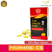 Seven Seas Cod Liver Oil GOLD 500 Softgel Capsules EXP:09/2027 [ fish oil omega3 FARMASI CS ]