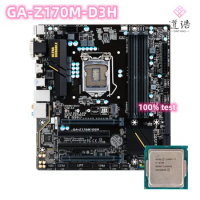 For Gigabyte GA-Z170M-D3H Motherboard 64GB I7-6700 4 Cores and 8 threads CPU DDR4 ATX Z170 Mainboard 100% Tested Fully Work