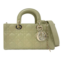【Dior 迪奧】LADY D-JOY手提斜背兩用包 26公分(淺綠色)