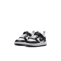 【NIKE 耐吉】休閒鞋 嬰幼 男鞋 女鞋 COURT BOROUGH LOW RECRAFT TD 彈性鞋帶 皮革 白黑色(DV5458131)