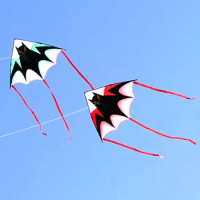 Free shipping bat kite flying dragon children kite factory for kids reel weifang kite factory buggy goldfish centipede squid new