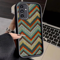 Sarung Telefon Gelombang Berkait, Warna, Untuk Samsung Galaxy M54 5G dan Samsung Galaxy F54 5G, Perl