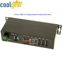 ::bonJOIE:: 美國進口 CoolGear 7 Port Industrial USB 3.0 Hub Metal Case 金屬外殼七孔集線器 (USBG-7U3ML) 鐵殼 7-Port