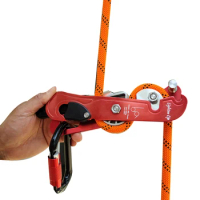 180kg Professional Rock Climbing Descender Self-braking Stop Rope Clamp Grab Rescue Outdoor Rock Climbing Rappelling Accessories