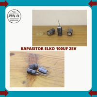 KAPASITOR ELKO 100UF 25V| ELKO 100 UF 25 V PRODUK TERBAIK BOSKU