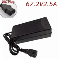 16S 60V Li ion Charger 67.2V 2.5A 67.2 Volt Lithium Adapter T/PC/IEC 3PIN Plug for 60 V 20AH Battery