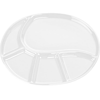 《KELA》五格陶製餐盤(橢圓) | 餐具 器皿 盤子