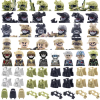 Military Special Forces Building Blocks Figures City SWAT Ghost Commando Modern Soldiers Police Weapons Toys For kids Gifts K012