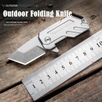 Mini Folding Knife for Men D2 Steel Outdoor Survival Pocket Knife Cs go Camping EDC Hunting Knives Jackknife Gadgets