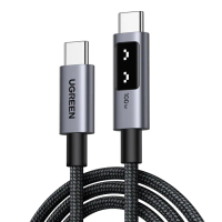 【綠聯】綠聯 小機器人 100W 雙USB-C 深空灰 充電線/傳輸線 3公尺