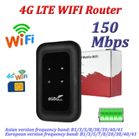 4G LTE Wireless Router 150Mbps 4G WIFI Router Mini Outdoor Hotspot Pocket Modem with Sim Card Slot Repeater Mobile Wifi Hotspot